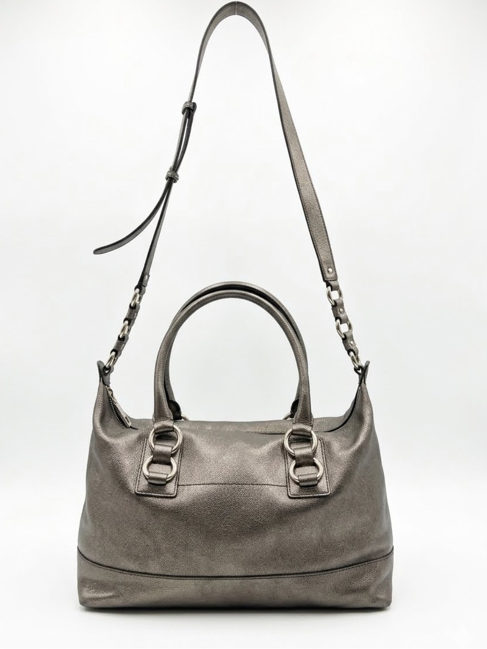 COLE HAAN METALLIC LEATHER PURSE shoulder bag and cross body vintage vintage